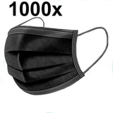 MNS Typ IIR (Typ2R) EN14683 - medizinisch-chirurgische Atemschutzmasken 3-lagig, schwarz