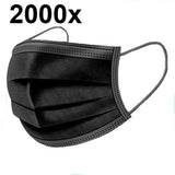 MNS Typ IIR (Typ2R) EN14683 - medizinisch-chirurgische Atemschutzmasken 3-lagig, schwarz