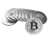 Schwerer BITCOIN (1 Unze) aus echtem Sterlingsilber (Reinheit 999.9/1000) Münze 1 oz (1 Unze = 28,35 Gramm) Offizielles Zahlungsmittel. Limitierte Sammlermünze.