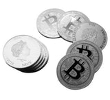 Schwerer BITCOIN (1 Unze) aus echtem Sterlingsilber (Reinheit 999.9/1000) Münze 1 oz (1 Unze = 28,35 Gramm) Offizielles Zahlungsmittel. Limitierte Sammlermünze.