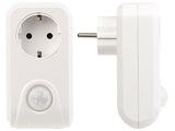 Bewegungsmelder Stecker: Steckdose mit PIR-Bewegungsmelder, 3.680 Watt Schalt-Leistung (Lichtsensor Steckdose)