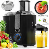 Entsafter für Obst und Gemüse aus Edelstahl 1.100 Watt, große 85 mm Einfüllöffnung. 3 Geschwindigkeitsstufen, Saftpresse (Juicer)