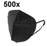 FFP2 schwarze Atemschutzmasken schwarz 5-lagig. (CE2841 EN 149:2001 + A1:2009)