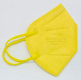 FFP2 Gelbe Gesichtsmasken Sondermodell 5-lagig. (CE2841 EN 149:2001 + A1:2009)