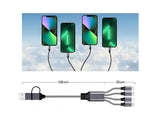 Multifunktions-Ladekabel für alle Ladebedürfnisse 8in1 USB-C/A zu USB-C/Micro-USB/Lightning
