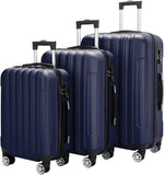 Preiswerter Sonderposten: 3er Set Hartschalen Koffer Set Rollkoffer Reisekoffer Trolley Set Handgepäck 4 Rollen-Fahrwerk
