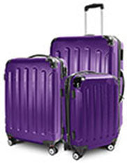 Reisekoffer-Set, 3 teilig, lila