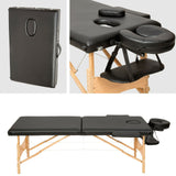 Holz-Massageliege Massagetisch Massagebank, 3 Zonen. Klappbar inkl. Tasche
