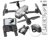 Faltbarer GPS-Quadrocopter, Video-Drohne, Foto-Drohne m. 4K-Cam. WLAN, Follow-Me, Gyroskop.