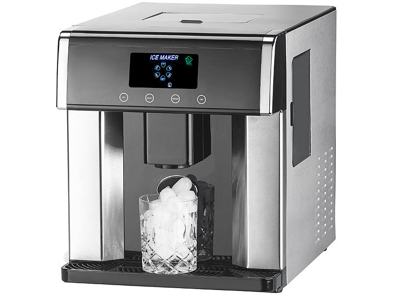 Profi Eiswürfelmaschine mit Spender. Robustes Edelstahlgehäuse. Eiswür – Poochy-Couture