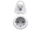 Schwenkbarer Bewegungsmelder Stecker: Steckdose mit PIR-Bewegungsmelder, 2.300 Watt Schalt-Leistung (Lichtsensor Steckdose)