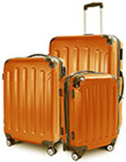 Reisekoffer-Set, 3 teilig, orange