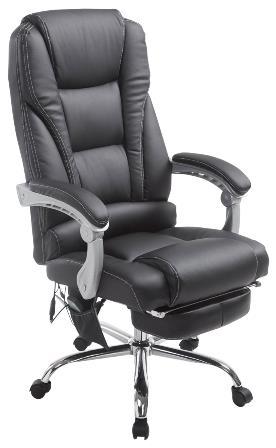 Massagesessel als Leder-Chefsessel PACE mit Liegefunktion