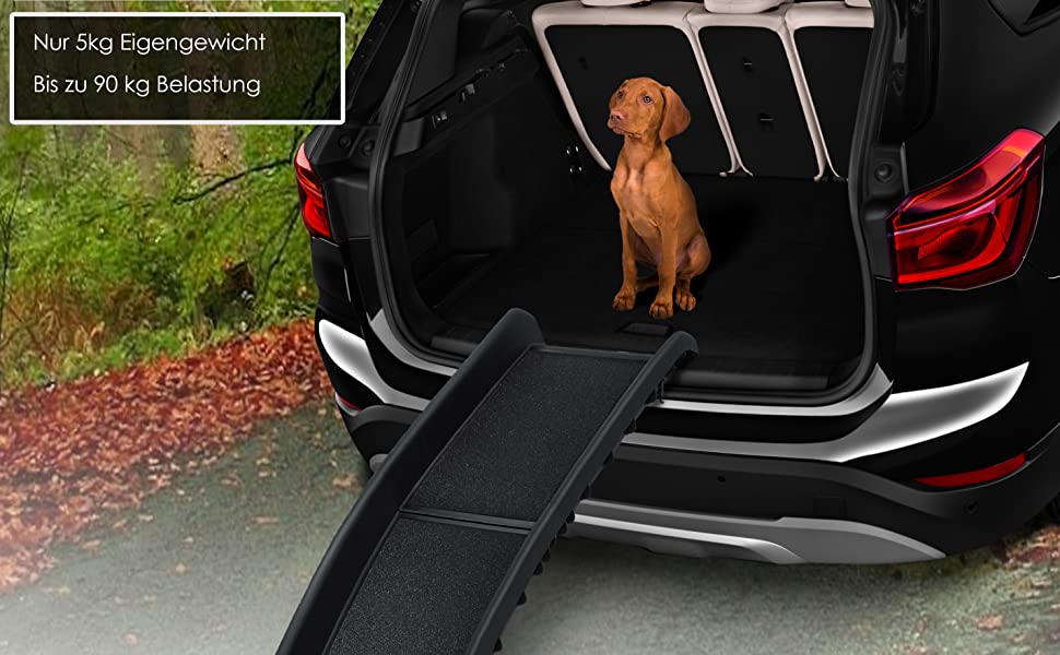 Hunderampe klappbar Hundetreppe Hundeautorampe Auto Kofferraumrampe fü –  Poochy-Couture