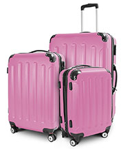 Reisekoffer-Set, 3 teilig, rosa