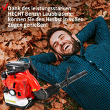 Profi-Laubbläser, 4,6 PS  /  3,4 kW. (Einer der weltweit stärksten Rücken-Motorlaubbläser)