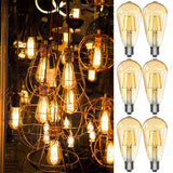 Glühbirnen 6er Set LED Kolben Rustika - Gold