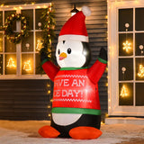 Aufblasbarer Pinguin, 188 cm mit LED-Beleuchtung. Weihnachten Deko Luftfigur