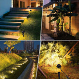 LED Gartenlicht 6er Set mit Gartenspieß. 6 x 3 Watt LED-Licht. Warmweiß.
