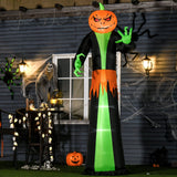 Aufblasbares Kürbis-Gespenst, 270 cm mit LED-Beleuchtung. Halloween Deko Luftfigur