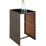 Polyrattan Sitzgruppe 2er Set mit Tisch. Bistrotisch, Bistroset. platzsparend ineinander zu schieben. 3 Farben.