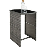 Polyrattan Sitzgruppe 2er Set mit Tisch. Bistrotisch, Bistroset. platzsparend ineinander zu schieben. 3 Farben.