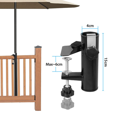 Halterung, stabil für Sonnenschirme aus Vollmetall. Kompatibel mit Stangendurchmessern: 22, 25, 28, 32, 38 mm.