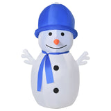 Aufblasbarer Schneemann mit Drehlichtern, 180 cm mit LED-Beleuchtung. Weihnachten Deko Luftfigur