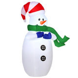 Aufblasbarer Schneemann mit Schal 1,20m Weihnachtsmann Weihnachtsdeko LED Nikolaus Santa