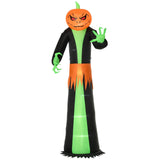 Aufblasbares Kürbis-Gespenst, 270 cm mit LED-Beleuchtung. Halloween Deko Luftfigur