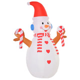 Aufblasbarer Schneemann mit rotierender Beleuchtung, 240 cm mit LED-Beleuchtung. Weihnachten Deko Luftfigur