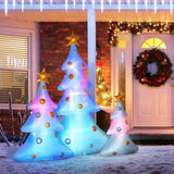 Aufblasbare Weihnachtsdeko mit LED-Licht, 210 cm 3er-Set Weihnachtsbaum