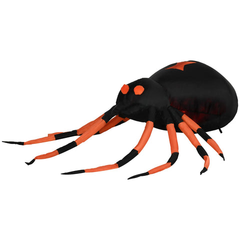 Aufblasbare Halloweendeko Große Spinne 160 x 43 cm mit LED-Beleuchtung