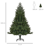 Weihnachtsbaum Christbaum zusammenklappbar und abnehmbar, grün, 150 cm