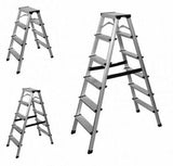Aluminium-Trittleiter, Stehleiter, Klappleiter, Haushaltsleiter. 4, 5 oder 6 Stufen.
