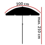 Sonnenschirm mit Stahlgestänge Ø200cm. Verschiedene Farben