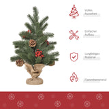 Weihnachtsbaum Christbaum inkl. Deko, grün, 50 cm