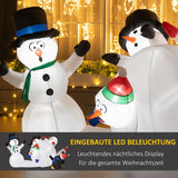 Aufblasbare Schneemann-Skulptur, 125 cm mit LED-Beleuchtung. Weihnachten Deko Luftfigur