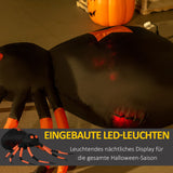 Aufblasbare Halloweendeko Große Spinne 160 x 43 cm mit LED-Beleuchtung