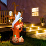 Aufblasbarer riesiger Halloween Party-Baum, 270 cm mit LED-Beleuchtung. Halloween Deko Luftfigur