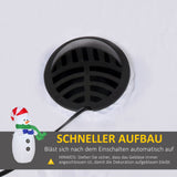 Aufblasbarer Schneemann mit Schal 1,20m Weihnachtsmann Weihnachtsdeko LED Nikolaus Santa