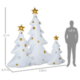 Aufblasbare Weihnachtsdeko mit LED-Licht, 210 cm 3er-Set Weihnachtsbaum