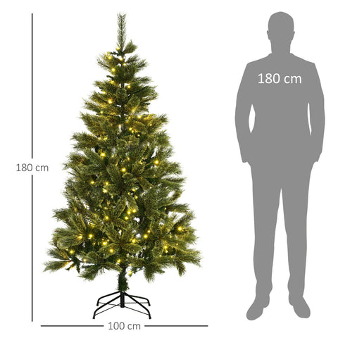 Weihnachtsbaum 180 cm mit 586 Astspitzen 240 LED-Leuchten Grün