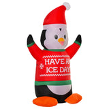 Aufblasbarer Pinguin, 188 cm mit LED-Beleuchtung. Weihnachten Deko Luftfigur