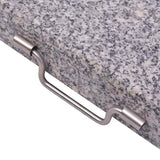 Schirmständer rechteckig Granit Grau 30 kg, 48 x 48 cm