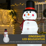 Aufblasbarer Schneemann, 182 cm mit LED-Beleuchtung. Weihnachten Deko Luftfigur
