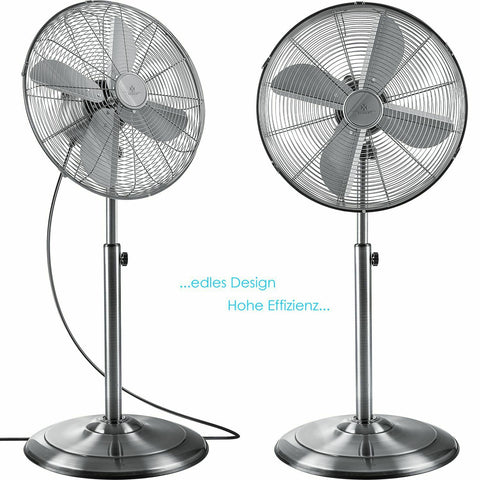 Standventilator Ø40 cm Luftkühler Ventilator 60W Lüfter Metall Chrom, Kupfer oder Schwarzmetall