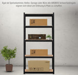 2er Set schwarze Schwerlastregale 180 x 90 x 40 cm jeweils bis 875 kg