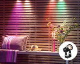 LED RGB Color Gartenlicht 6er Set mit Gartenspieß. 4 x 3 Watt Farbige LED-Licht. Fernbedienung