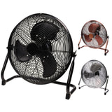 Windmaschine 30 cm im  Retro-Stil - Ventilator in Kupfer, Chrom oder Schwarz - Standventilator 30 cm